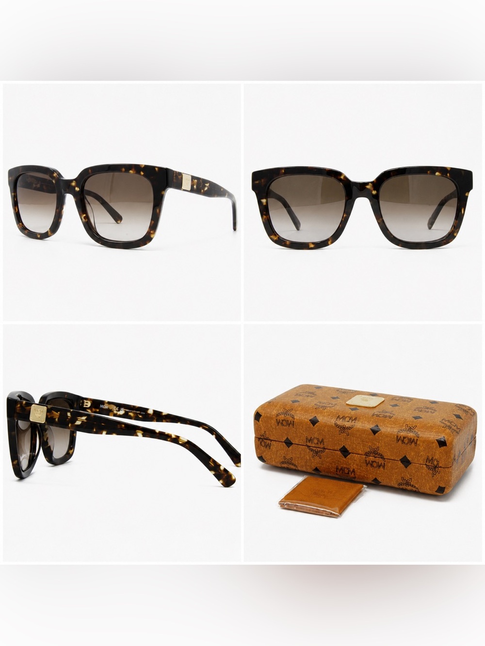 MCM MCM610S 215 Tortoise Oversized Square Gradient Sunglasses 54-21-140 w/ Case